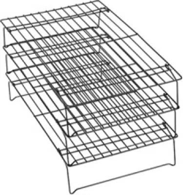 Produktbild von Wilton 3er Set stapelbare Kühlgitter 40,4 x 25,1 cm Antihaft Spülmaschinenfest
