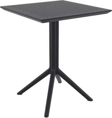 Image de CLP Table pliante résistante aux intempéries, table de jardin pliante Sky pour l'extérieur, couleur noire