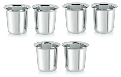 6er-Set Edelstahl-Kaffeebecher, 150 ml, bruchfest