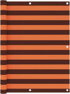 Produktbild von The Living Store Balkon-Sichtschutz Orange und Braun 120x500 cm Oxford-Gewebe
