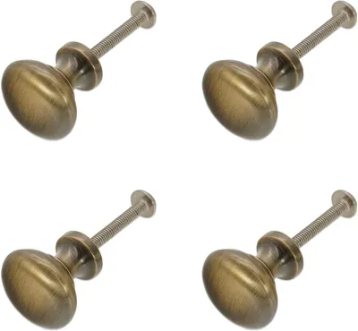 Obrázok produktu pre Nábytkový gombík 4 ks, 25 mm, antická mosadz, masívna mosadz, pre skrinky