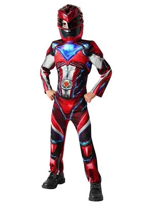 Disguise Power Rangers Kostüm Für Kinder – Rot, Größe M/3T-4T (94-109 Cm), Offizielles Superhelden-Kostüm