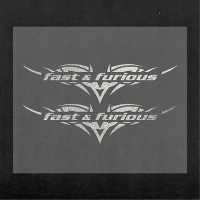 Produktbild von Sticker Aufkleber Fast & Furious Silber 14 x 16 cm