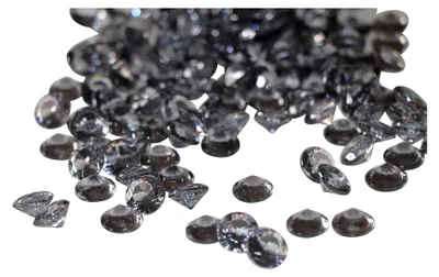 Produktbild von 440 Stück Deko-Diamanten anthrazit grau hellgrau Acryl Tischdeko Hochzeitsdeko Tischschmuck Dekosteine Tautropfen