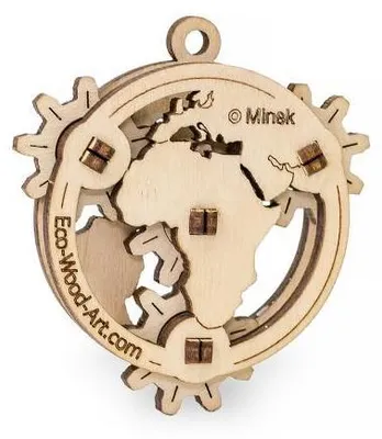 Image de Puzzle 3D en Bois Globe Art en Bois Éco