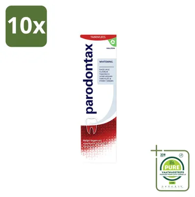 Image de 10 tubes de dentifrice blanchissant Parodontax - 75 ml - Lot de 10