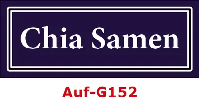 Produktbild von 2 Stück Gewürzaufkleber Chia Samen 40x16mm Gewürzetiketten Sticker Lebensmittel (Auf-G152)