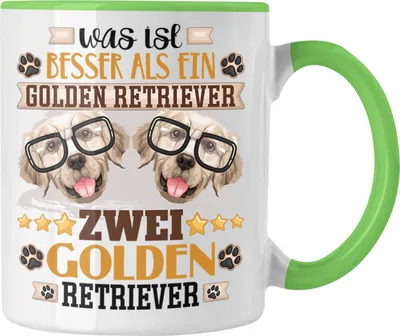 Produktbild von Trendation - Golden Retriever Besitzer Tasse Geschenk Lustiger Spruch Geschenkidee Was Ist Besser Als Ein Golden Retriever (Grün)