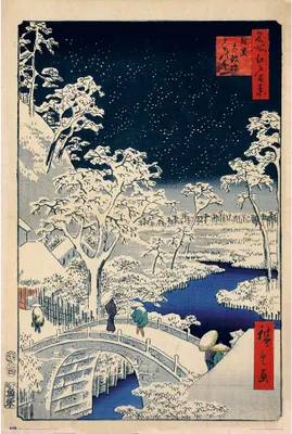 Produktbild von Poster der Trommelbrücke und des Sonnenuntergangshügels in Meguro