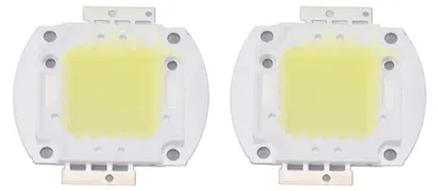 Immagine prodotto di 2 chip LED rotondi, 100 W, alta potenza, luce bianca, 9600 lm, 6000 K, per studi domestici, esposizioni, faretti Foodlight