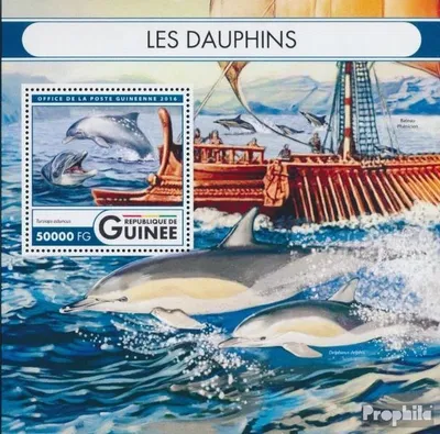 Produktbild von Briefmarken Guinea 2016 Mi Block 2707 (kompl. Ausgabe) postfrisch Delfine