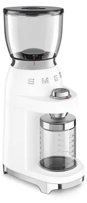 Obrázok produktu pre Smeg CGF01WHUK, Mlynček na kávu, 350 g, Nerezová oceľ, 450 ot/min, Biela, 150 W