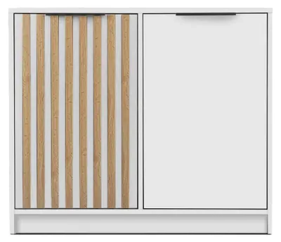 Produktbild von Masseno Kommode GAREN 94 cm Sideboard mit  Schubladen und 2 Türen für Wohnzimmer Schlafzimmer Modern 94x41x82 cm Weiß