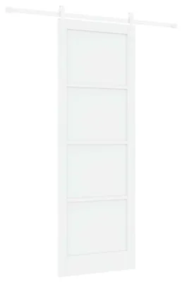 Zdjęcie produktu dla vidaXL Drzwi przesuwne białe 83 x 232 cm Lite drewno sosnowe