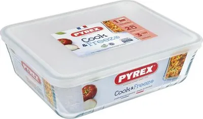 Zdjęcie produktu dla Pyrex 3137610000728, Prostokątny, Szkło, Przezroczysty, 250 mm, 200 mm, 1 szt.