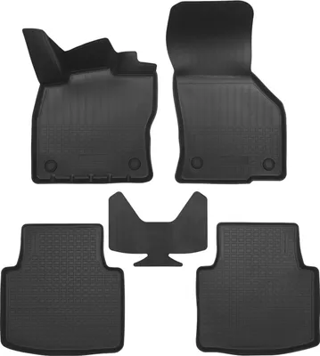 Image de Tapis De Sol En Caoutchouc TPE Pour Volkswagen Arteon Depuis 2017 4pcs, Système de Fixation Bord Haut Noir Antidérapant Toutes Saisons