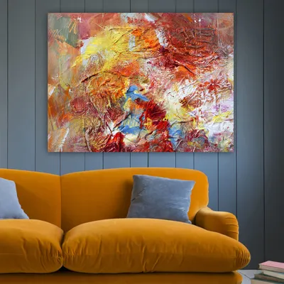 Produktbild von Wallity, 93873286_70100- HPE2813, Bunt, Leinwandbilder, 70 x 100 cm, 100% Leinwand