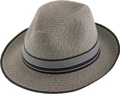 Fiebig knautschbarer Papierhut Fedora in grau