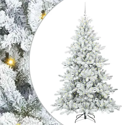 Obrázok produktu pre Umelý Sklápací Vianočný Stromček Biela 180 cm PVC a oceľ