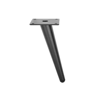 Obrázek produktu pro Sada 4 kusů nábytkových nožiček, šikmé, 18 cm, matná černá – stabilní šikmé nožičky pro příborníky – designové ocelové nožičky, černé