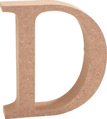 Produktbild von VBS MDF Buchstaben 8 cm hoch 1.5 cm stark ideal für Bastelprojekte Buchstabe "D"