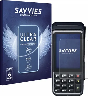 Produktbild von 6x Für Verifone V400m Schutzfolie Savvies Displayschutz Display Schutz Folie Klar Transparent