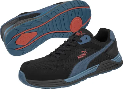 Produktbild von Puma Sicherheitsschuh Frontside Black/Blue Low nach EN ISO 20345:2011 S1P ESD HRO SRC schwarz  Größe 42