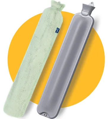 Productafbeelding van Warmwaterkruik 3,5 l, groene hoes, voor warmte