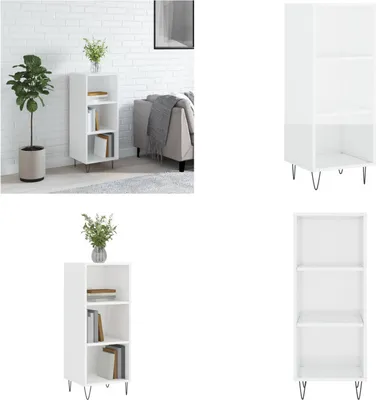 Produktbild von vidaXL Sideboard Hochglanz Weiß 34,5x32,5x90 cm Holzwerkstoff - Sideboard - Sideboards - Schrank - Lagerschrank