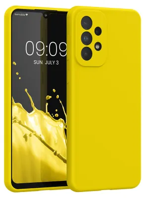 Produktbild von kwmobile Handyhülle für Samsung Galaxy A33 5G Hülle - Case Silikon - Kabelloses Laden - Schutzhülle Cover in Strahlend Gelb