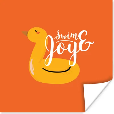 Produktbild von MuchoWow® Poster Sommer - Gelb - Schwimmband 100x100 cm - Babyzimmer