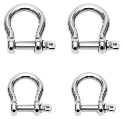 D-Ringschäkel 4er-Set M8 M10 Edelstahl 304 für schwere Lasten