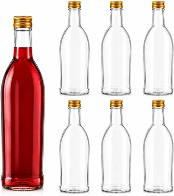 Produktbild von Glasflasche 500 ml mit Schraubverschluss – Ideal für Likör, Saft, Öl & Essig