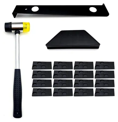 Produktbild von 23-in-1 Laminatbodenverlegungswerkzeugset, Schwarz, Holz