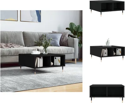 Zdjęcie produktu dla vidaXL Stolik kawowy czarny 60x60x30 cm materiał drewnopochodny - Stoliki kawowe