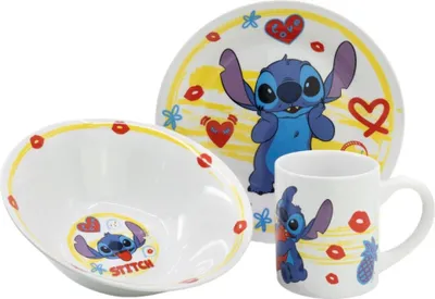 Produktbild von Disney Lilo und Stitch Heart Porzellan-Essgeschirr