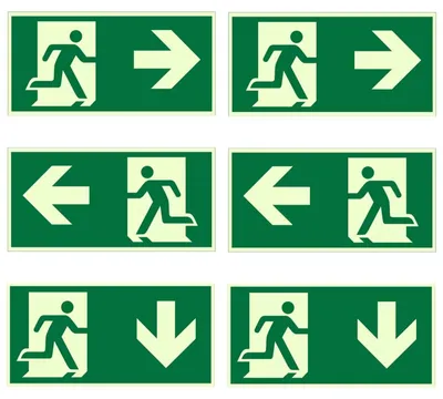 Image de Solidchoice - Plaques de sortie d'urgence avec éclairage et adhésives