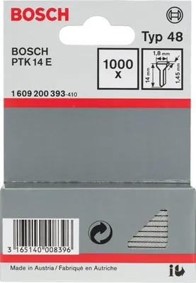 Produktbild von Tackernagel Typ 48, 1,8 x 1,45 x 14 mm, 1000er-Pack