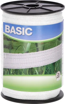 Obrázek produktu pro Páska na oplocení BASIC, 200 m x 20 mm, bílá, Kerbl