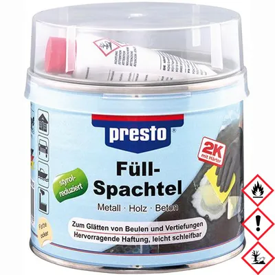 Produktbild von Presto Prestolith plastic 2K Polyester Füllspachtel ocker 1000g