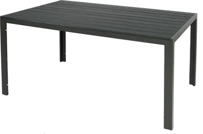 Produktbild von XL Non-Wood Gartentisch Outdoortisch Aluminium Anthrazit / Grau 180x90cm