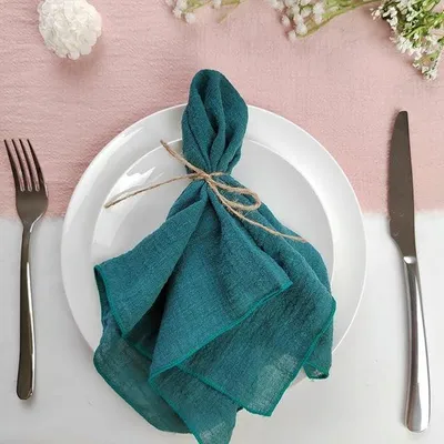 Immagine prodotto di Set di 50 tovaglioli di cotone rustici
