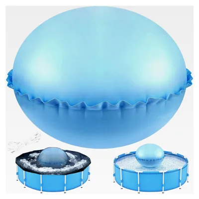 Produktbild von Winter-Poolkissen Luftkissen für Pools, Rund 120x120cm mit Loch und Schnur, Aufblasbare Poolabdeckung für den Winter