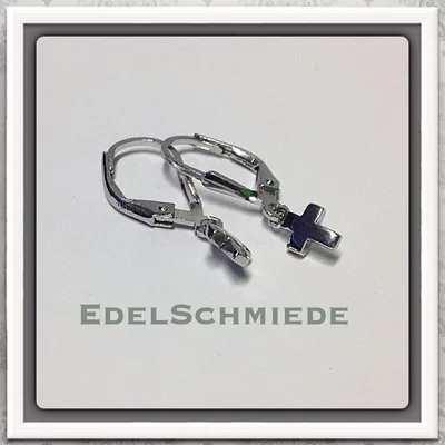 Produktbild von Edelschmiede925 Ohrhänger Silber 925 kleines Kreuz