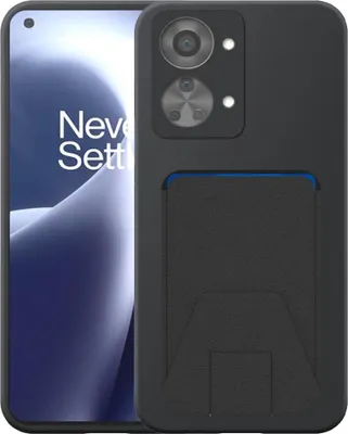 Immagine prodotto di Adatto per OnePlus Nord 2T Custodia per telefono con scanalatura regolabile in pelle - Custodia flessibile con copertura posteriore in silicone TPU con scanalatura regolabile in pelle - Nero - Smartphonics