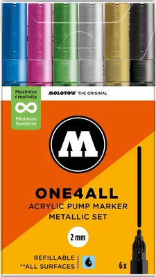 Produktbild von Molotow Acrylmarker One4All 127HS Metallic Set