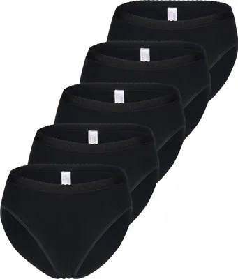 Produktbild von Nina von C. 5er Pack Basic Midi Slip Pflegeleicht uns formbeständig, Schmaler Glanzgummi am Beinabschluss, Ohne Seitennähte