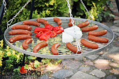 Image de Grille en acier, de diamètre 50, 60, 70 ou 80 cm, pour barbecue trépied rotatif