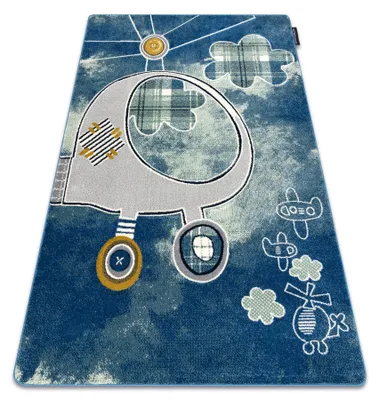 Productafbeelding van Tapijt PETIT HELICOPTER vliegtuigen blauw 240x330 cm
