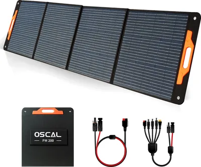 Produktbild von OSCAL PM200 Faltbares Solarpanel 200W Mobile Solaranlage für Powerstation Solarspeicher Solargenerator, IP65 Wasserdicht